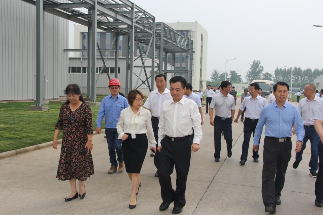 渭南市长李毅视察蒲城Z6尊龙科技新资料有限公司