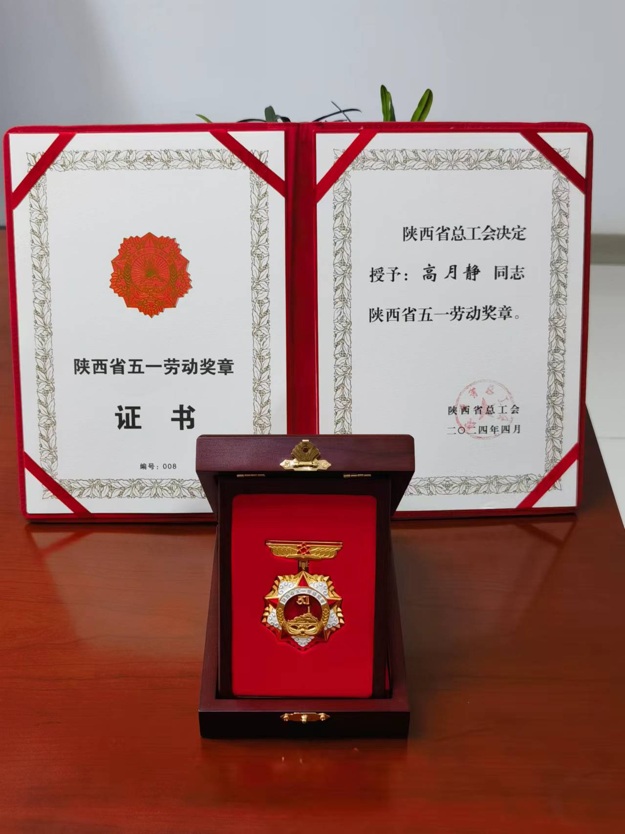 Z6尊龙科技董事长高月静荣获2024年度陕西省五一劳动焦芈 Z6尊龙科技董事长高月静荣获2024年度陕西省五一劳动焦芈